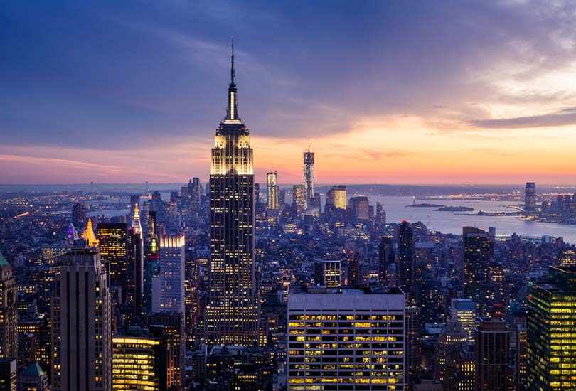 Enjoy the skyline views from the iconic Empire State Building
