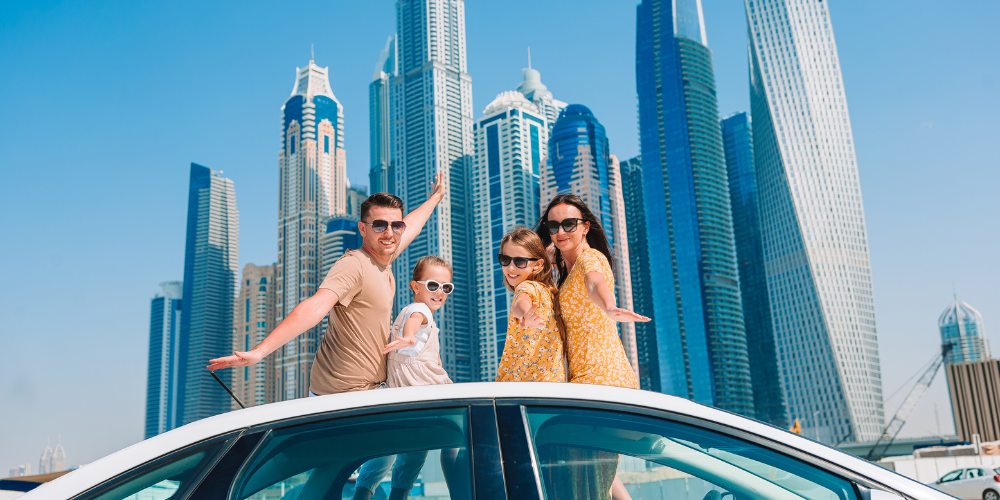 Family enjoy in Dubai