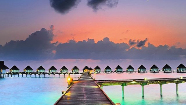 Sunset view Maldives bungalows Sunset view Maldives bungalows